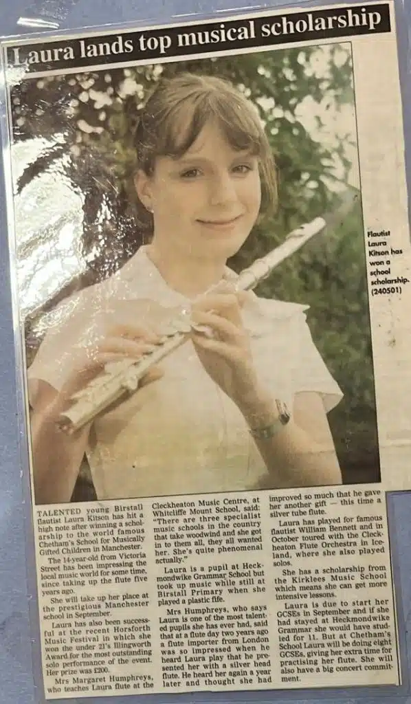 Laura Robinson newspaper image - Connect West Yorkshire